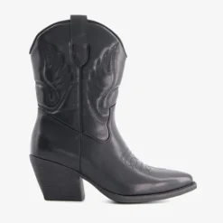 Blue Box Lage dames western boots zwart Online