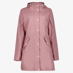 Mountain Peak Lange gevoerde dames regenjas roze