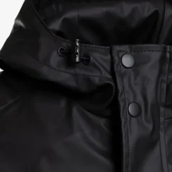 Mountain Peak Lange gevoerde heren regenjas zwart New