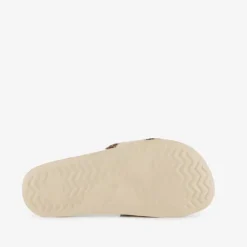 Puma Leadcat 2.0 dames badslippers met panterprint details beige