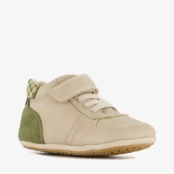 Groot Leren babyschoenen beige groen