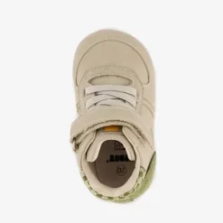Groot Leren babyschoenen beige groen
