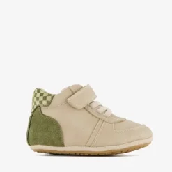 Groot Leren babyschoenen beige groen