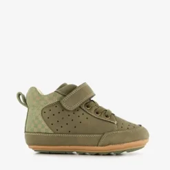 Groot Leren babyschoenen groen New