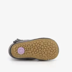 Groot Leren babyschoenen metallic grijs Best