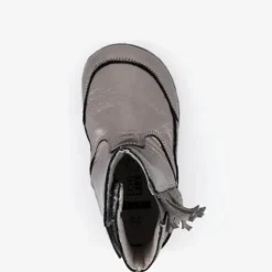 Groot Leren babyschoenen metallic grijs Best