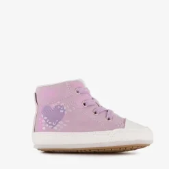 Groot Leren babyschoenen paars met hartjes Online