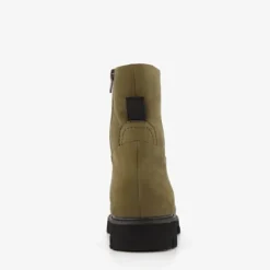 Hush Puppies Leren dames boots olijfgroen Online