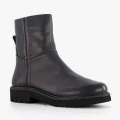 Hush Puppies Leren dames boots zwart
