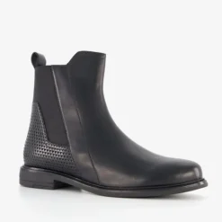 Hush Puppies Leren dames chelsea boots zwart Discount