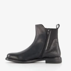 Hush Puppies Leren dames chelsea boots zwart Discount