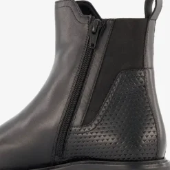Hush Puppies Leren dames chelsea boots zwart Discount