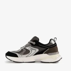 Hush Puppies Leren dames dad sneakers zilver zwart Online