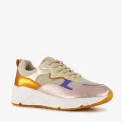 Hush Puppies Leren dames dad sneakers metallic Sale