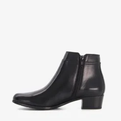 Hush Puppies Leren dames enkellaarsjes met hak Sale