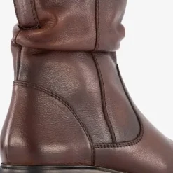 Hush Puppies Leren dames enkellaarsjes bruin Clearance