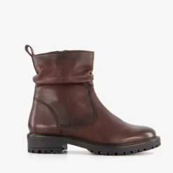 Hush Puppies Leren dames enkellaarsjes bruin Clearance