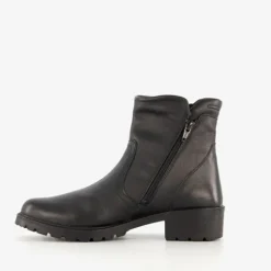 Hush Puppies Leren dames enkellaarsjes zwart Sale