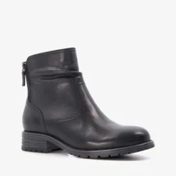 Hush Puppies Leren dames enkellaarsjes zwart Online