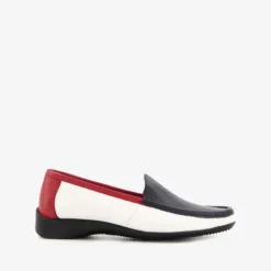 Hush Puppies Leren dames mocassins wit blauw Sale