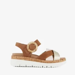 Hush Puppies Leren dames sandalen bruin Hot