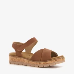 Hush Puppies Leren dames sandalen cognac Online
