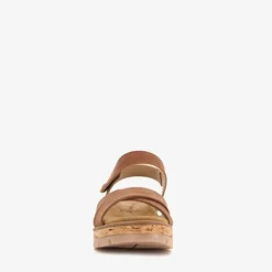 Hush Puppies Leren dames sandalen cognac Online