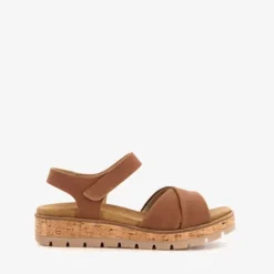 Hush Puppies Leren dames sandalen cognac Online