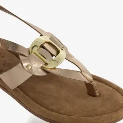 Harper Leren dames sandalen goud Outlet