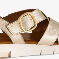 Hush Puppies Leren dames sandalen goud Online