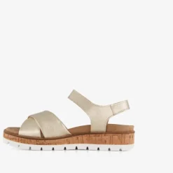 Hush Puppies Leren dames sandalen goud