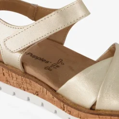 Hush Puppies Leren dames sandalen goud