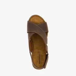 Hush Puppies Leren dames sleehak sandalen bruin Discount