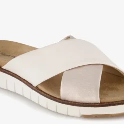 Hush Puppies Leren dames slippers beige