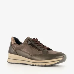 Hush Puppies Leren dames sneakers brons beige Discount