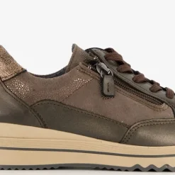 Hush Puppies Leren dames sneakers brons beige Discount