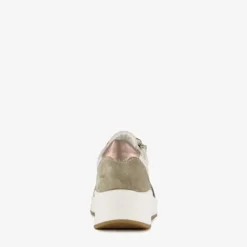 Hush Puppies Leren dames sneakers khaki