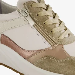 Hush Puppies Leren dames sneakers khaki