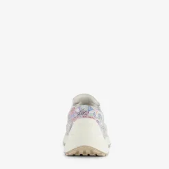 Hush Puppies Leren dames sneakers met bloemenprint