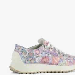 Hush Puppies Leren dames sneakers met bloemenprint