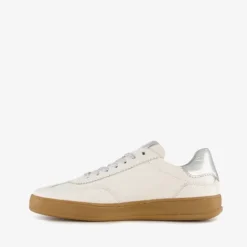 Hush Puppies Leren dames sneakers metallic zilver