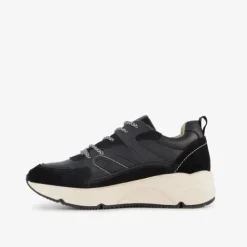 Hush Puppies Leren dames sneakers zwart Clearance