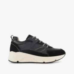 Hush Puppies Leren dames sneakers zwart Clearance
