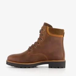 Output Leren dames veterboots bruin Clearance