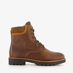 Output Leren dames veterboots bruin Clearance