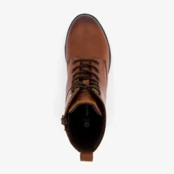 Hush Puppies Leren dames veterboots cognac Outlet