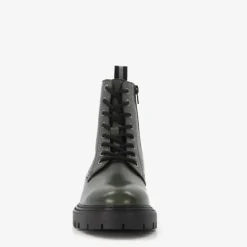 Harper Leren dames veterboots groen Sale