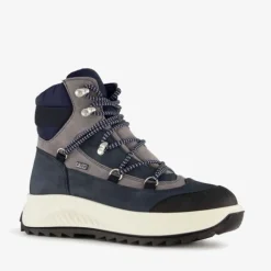 Be Mine Leren dames veterboots grijs blauw New