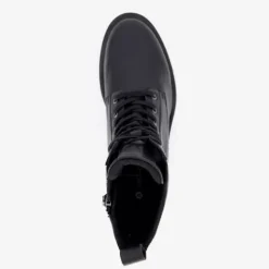 Harper Leren dames veterboots zwart Online