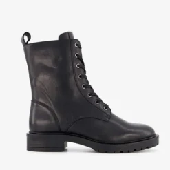Harper Leren dames veterboots zwart Online